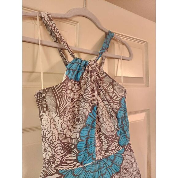 Trina Turk 100%silk halter style floral dress size 2 - Picture 5 of 13